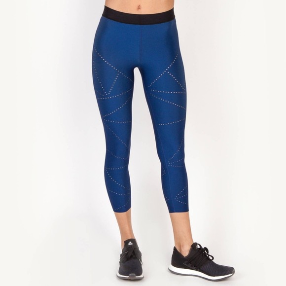 ULTRACOR Silk Vertex Pixelate Sprinter Leggings in Navy size Small